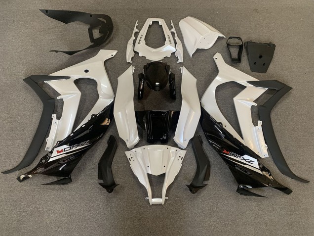 Pearl White & Black 11-15 ZX10R Motorcycle Fairing Pearl White & Black 11-15 ZX10R Motorcycle Fairing