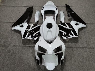 Pearl White and Black 03-04 CBR600RR Motorcycle Fairing