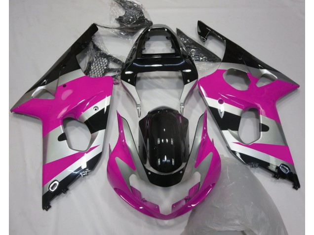 Pink Silver OEM Style 00-02 GSXR 1000 Motorcycle Fairing Pink Silver OEM Style 00-02 GSXR 1000 Motorcycle Fairing