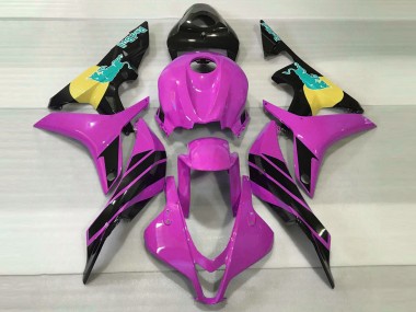 Pink & Teal Bull 07-08 CBR600RR Motorcycle Fairing