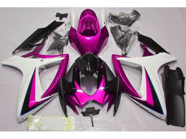 Pink & White 06-07 GSXR 600-750 Motorcycle Fairing Pink & White 06-07 GSXR 600-750 Motorcycle Fairing