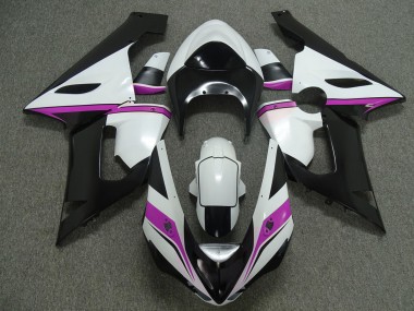 Pink White and Black 05-06 ZX6R Motorcycle Fairing