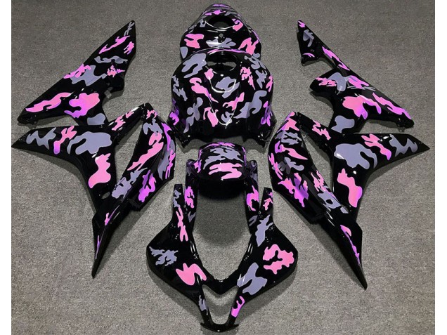 Pink and Grey Camouflage 07-08 CBR600RR Motorcycle Fairing Pink and Grey Camouflage 07-08 CBR600RR Motorcycle Fairing