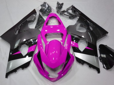 Pink and Silver 04-05 GSXR 600-750 Motorcycle Fairing