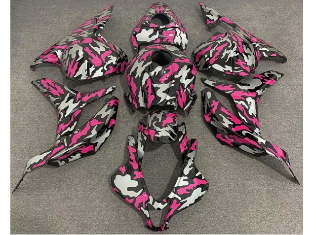 Pink and Silver Camo 09-12 CBR600RR Motorcycle Fairing