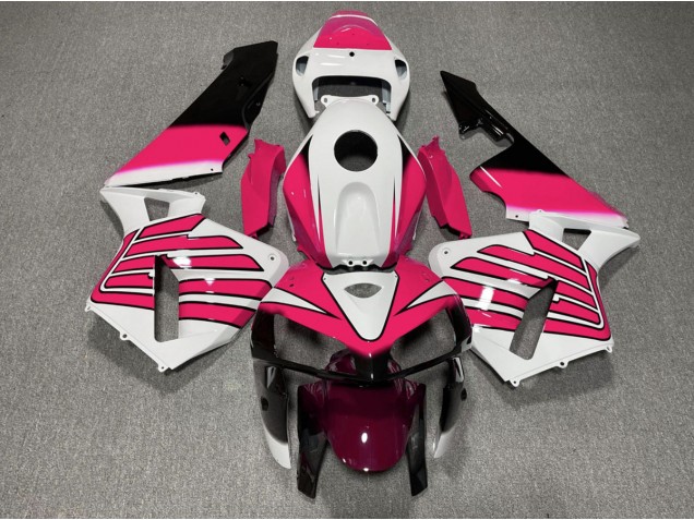 Pink and White Wings 05-06 CBR600RR Motorcycle Fairing