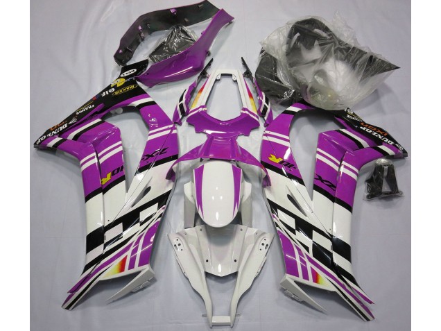 Purple Black and White 11-15 ZX10R Motorcycle Fairing