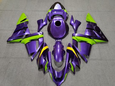 Purple Green and Yellow 04-05 ZX10R Motorcycle Fairing