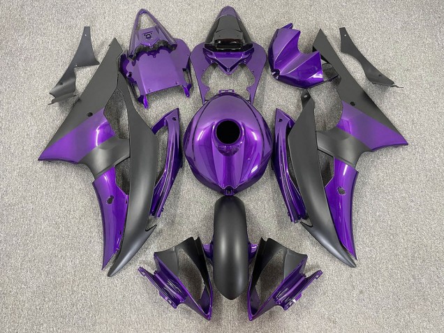 Purple and Matte Black 08-16 R6 Motorcycle Fairing Purple and Matte Black 08-16 R6 Motorcycle Fairing