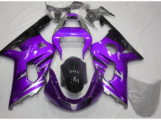Purple and Silver 01-03 GSXR 600-750 Motorcycle Fairing Purple and Silver 01-03 GSXR 600-750 Motorcycle Fairing