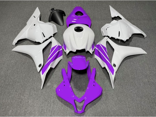 Purple and White Side Stripe 09-12 CBR600RR Motorcycle Fairing Purple and White Side Stripe 09-12 CBR600RR Motorcycle Fairing