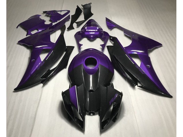 Purple w Carbon Fiber Style 08-16 R6 Motorcycle Fairing