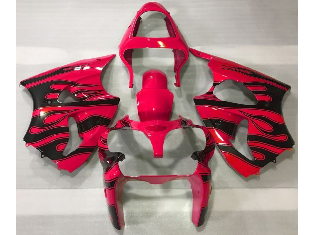 Red & Black Flame 00-02 ZX6R Motorcycle Fairing Red & Black Flame 00-02 ZX6R Motorcycle Fairing