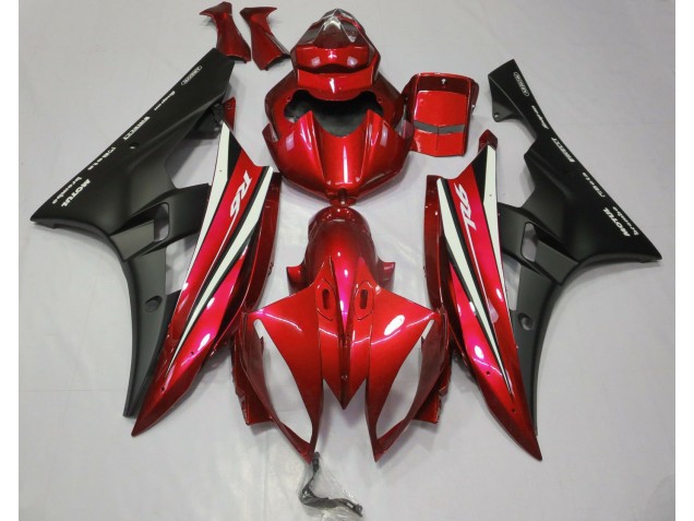 Red Black and White 06-07 R6 Motorcycle Fairing Red Black and White 06-07 R6 Motorcycle Fairing