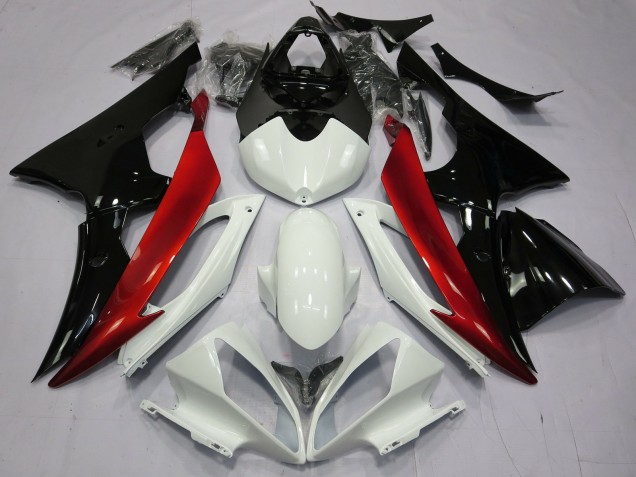 Red Black and White 08-16 R6 Motorcycle Fairing