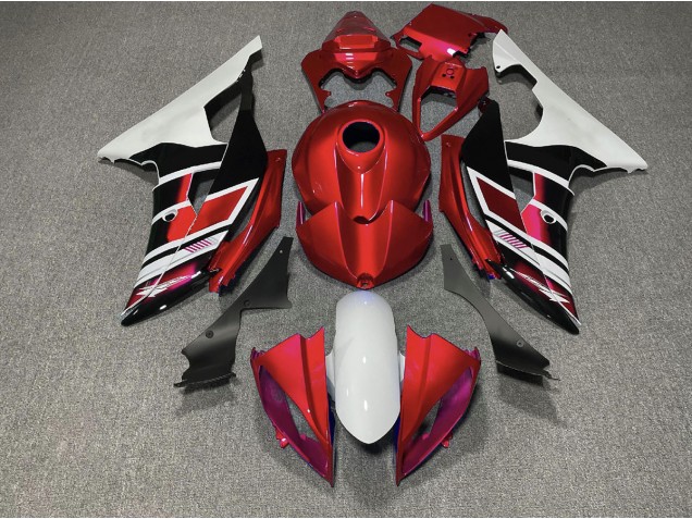 Red Black and White OEM Style 08-16 R6 Motorcycle Fairing
