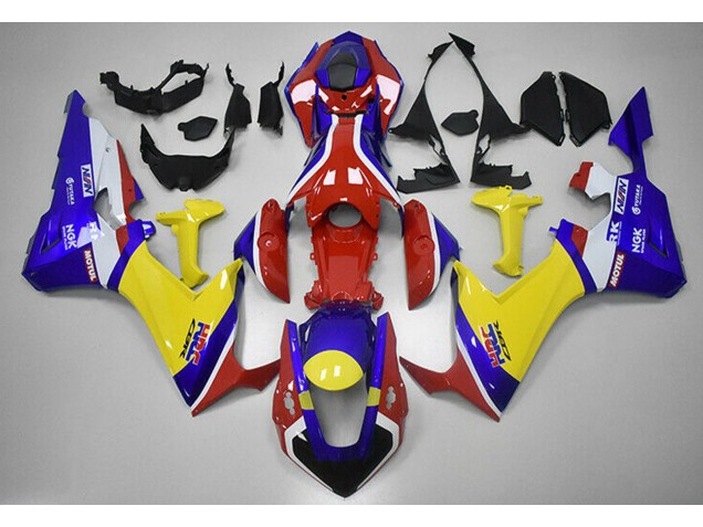 Red Blue and Yellow HRC 17-23 CBR1000RR Motorcycle Fairing