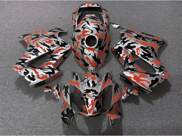 Red Camo 02-12 VFR800 Motorcycle Fairing Red Camo 02-12 VFR800 Motorcycle Fairing