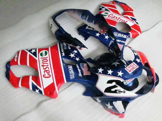Red Castrol 99-00 CBR600 F4 Motorcycle Fairing Red Castrol 99-00 CBR600 F4 Motorcycle Fairing