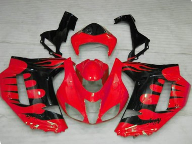 Red Flame 07-08 ZX6R Motorcycle Fairing