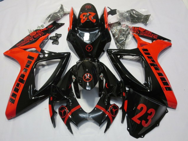 Red Jordan 06-07 GSXR 600-750 Motorcycle Fairing Red Jordan 06-07 GSXR 600-750 Motorcycle Fairing