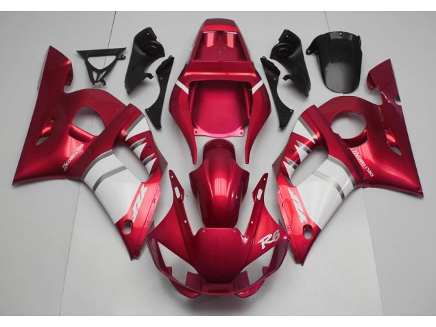 Red & White 98-02 R6 Motorcycle Fairing