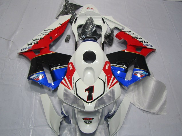 Red White Black and Blue 03-04 CBR600RR Motorcycle Fairing Red White Black and Blue 03-04 CBR600RR Motorcycle Fairing