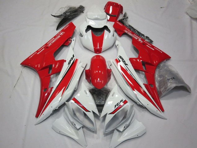 Red White Style Design 06-07 R6 Motorcycle Fairing Red White Style Design 06-07 R6 Motorcycle Fairing