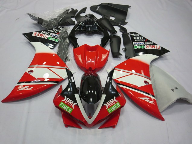 Red White Yamalube 12-14 R1 Motorcycle Fairing
