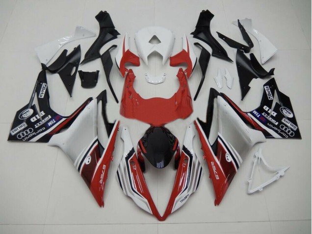 Red White and Black Style 13-16 Daytona 675 Motorcycle Fairing
