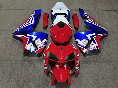 Red White and Blue 69 05-06 CBR600RR Motorcycle Fairing