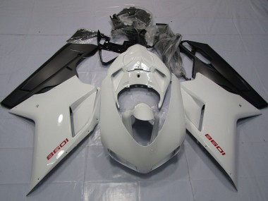 Red White and Matte Black 07-14 Ducati 848 1098 1198 Motorcycle Fairing