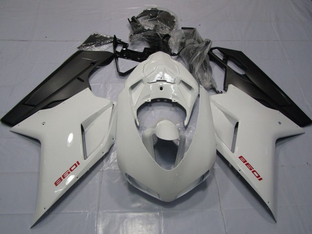 Red White and Matte Black 07-14 Ducati 848 1098 1198 Motorcycle Fairing Red White and Matte Black 07-14 Ducati 848 1098 1198 Motorcycle Fairing