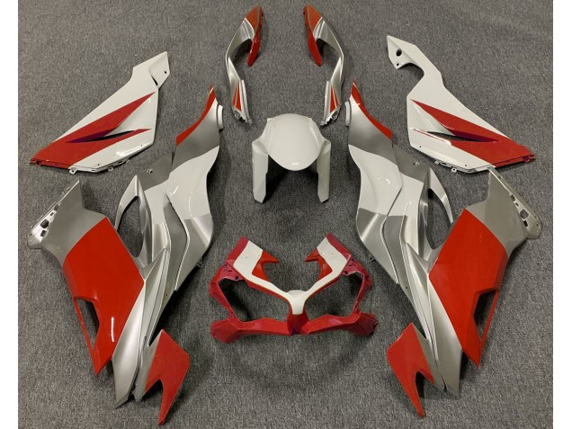 Red White and Silver 19-23 ZX6R Motorcycle Fairing