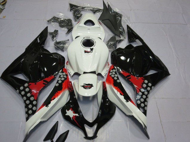 Red and Black Splatter 09-12 CBR600RR Motorcycle Fairing Red and Black Splatter 09-12 CBR600RR Motorcycle Fairing