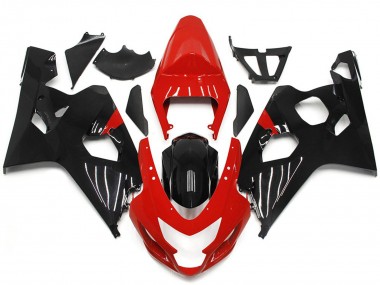 Red and Gloss Black Style 04-05 GSXR 600-750 Motorcycle Fairing