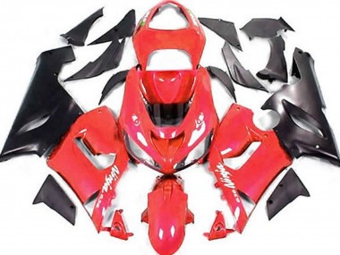 Red and Matte Black 05-06 ZX6R Motorcycle Fairing