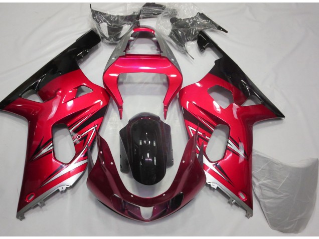 Red and Silver 01-03 GSXR 600-750 Motorcycle Fairing Red and Silver 01-03 GSXR 600-750 Motorcycle Fairing