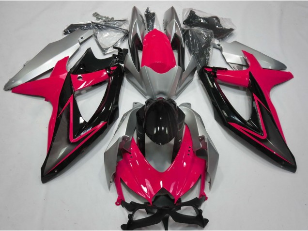 Red and Silver 08-10 GSXR 600-750 Motorcycle Fairing Red and Silver 08-10 GSXR 600-750 Motorcycle Fairing