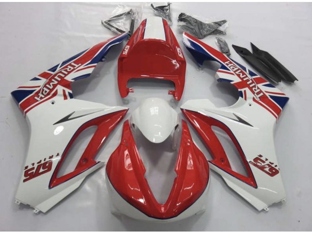 Red and White 09-12 Daytona 675 Motorcycle Fairing Red and White 09-12 Daytona 675 Motorcycle Fairing