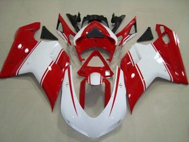 Red and White Pin 07-14 Ducati 848 1098 1198 Motorcycle Fairing