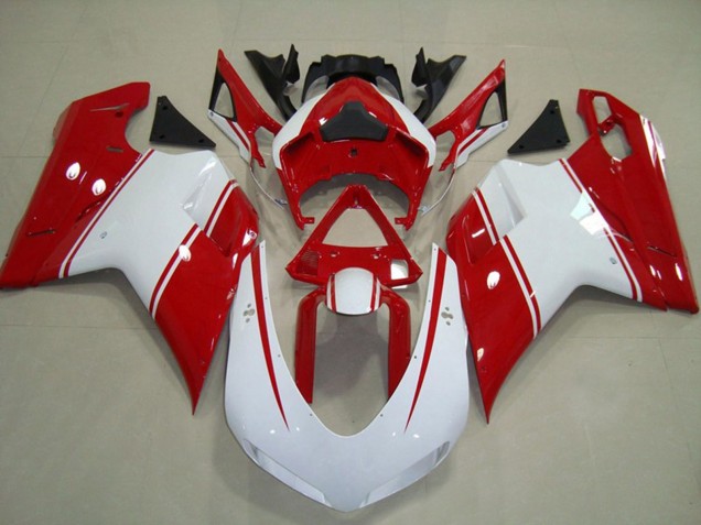 Red and White Pin 07-14 Ducati 848 1098 1198 Motorcycle Fairing Red and White Pin 07-14 Ducati 848 1098 1198 Motorcycle Fairing