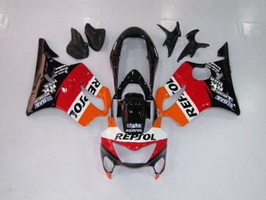 Repsol Red Orange and Black 99-00 CBR600 F4 Motorcycle Fairing