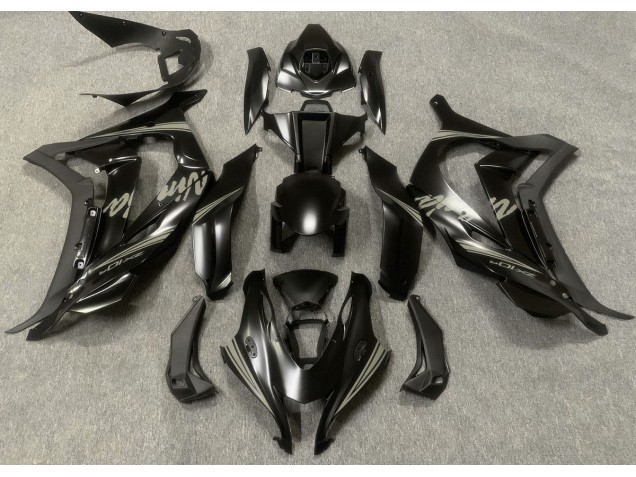 Satin Black & Grey 16-19 ZX10R Motorcycle Fairing Satin Black & Grey 16-19 ZX10R Motorcycle Fairing