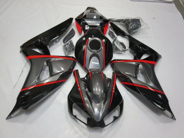 Silver Black Red Pin Stripe 06-07 CBR1000RR Motorcycle Fairing