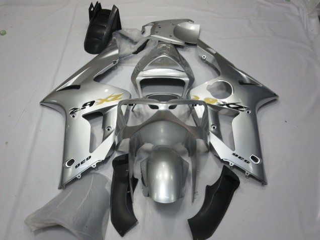 Silver OEM Style 03-04 ZX6R Motorcycle Fairing