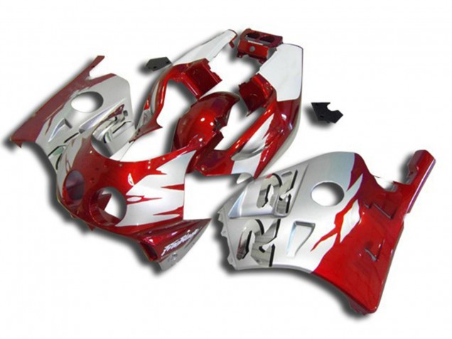 Silver Red and White 90-98 CBR250RR Motorcycle Fairing Silver Red and White 90-98 CBR250RR Motorcycle Fairing