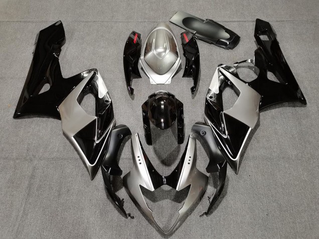 Silver and Black 05-06 GSXR 1000 Motorcycle Fairing