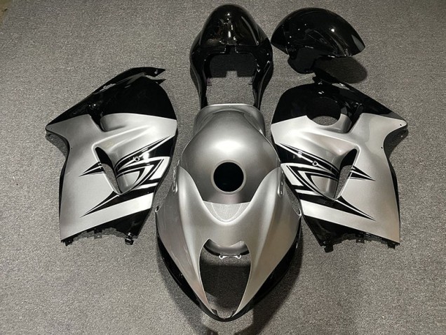 Silver and Black 97-07 GSXR 1300 Hayabusa Motorcycle Fairing
