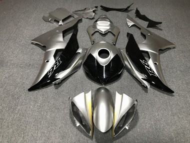 Silver and Black Custom 08-16 R6 Motorcycle Fairing